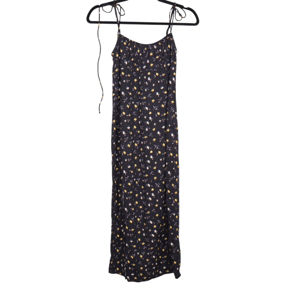 Motel Lottie Mini Slip Dress Womens Size XS Black Pretty Petal Floral NWT